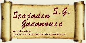 Stojadin Gačanović vizit kartica